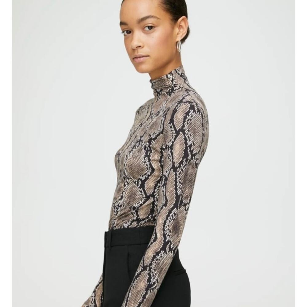 Babaton Larry Snakeprint Turtleneck Size Small - image 3